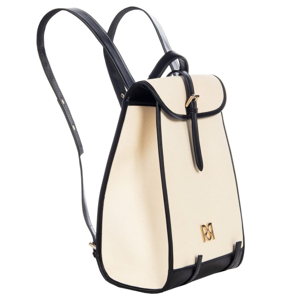 Μπεζ backpack από καμβά Rinascimento