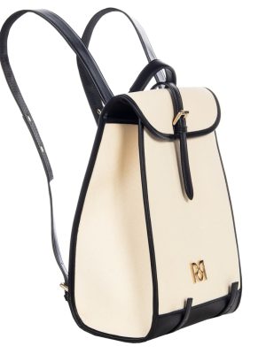 Μπεζ backpack από καμβά Rinascimento