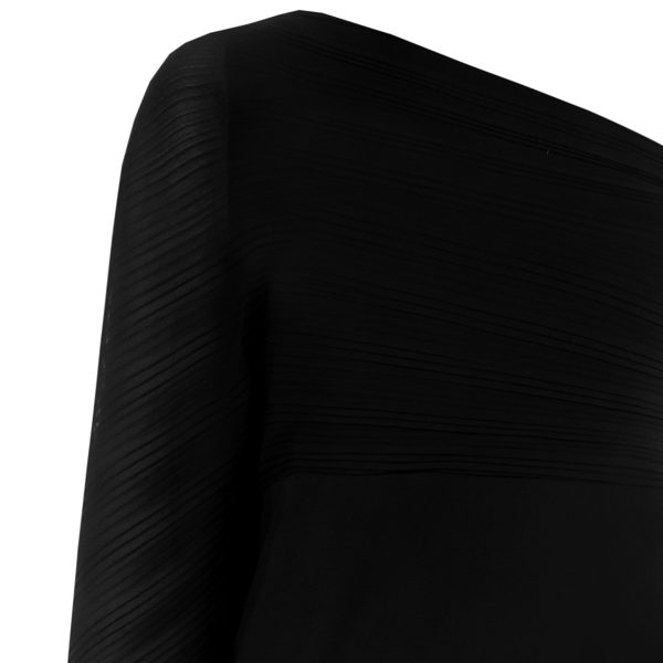 Μαύρο αμπιγιέ φόρεμα ένα μανίκι Plus Size Rinascimento