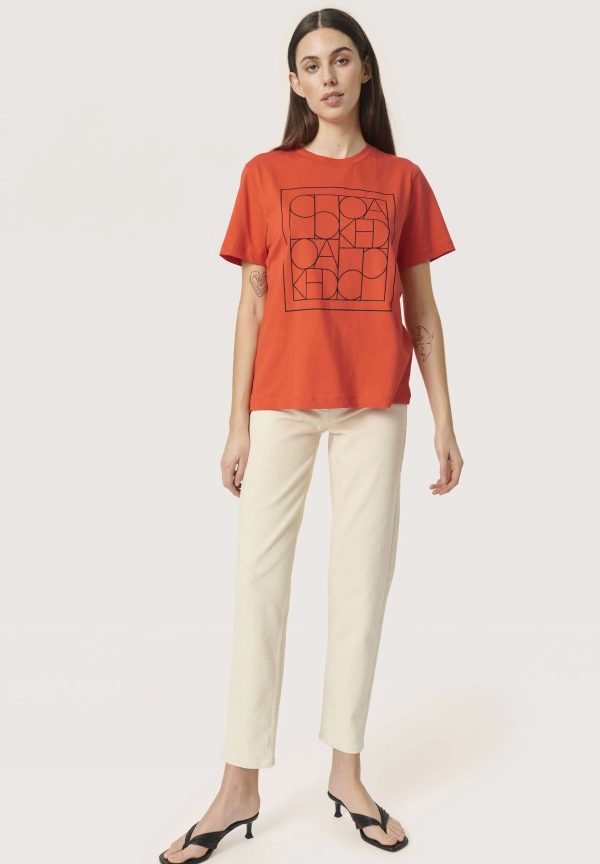 Πορτοκαλί t-shirt Helene Soaked in Luxury