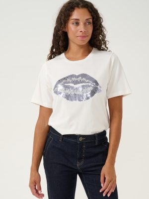 Κοντομάνικο t-shirt με παγιέτες Fora Culture