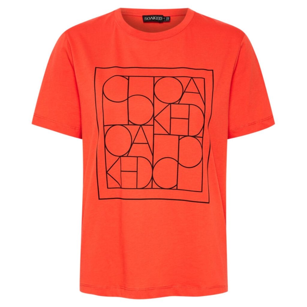 Πορτοκαλί t-shirt Helene Soaked in Luxury