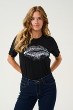 Κοντομάνικο t-shirt με παγιέτες Fora Culture