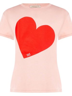 T-shirt με στάμπα καρδιά Rinascimento