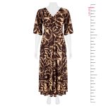 Μακρύ κρουαζέ φόρεμα plus size Rinascimento