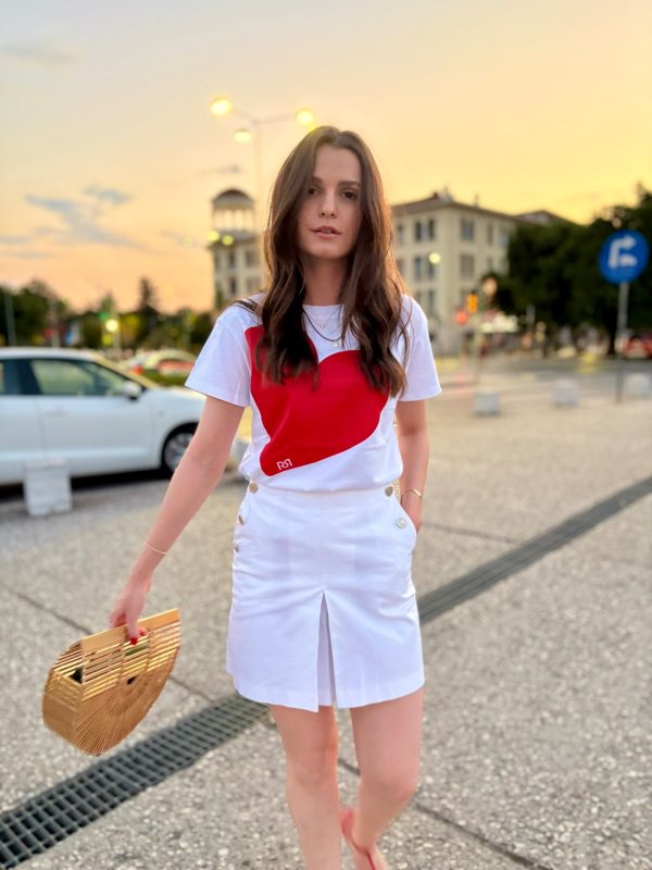 Λευκή μίνι φούστα Rinascimento