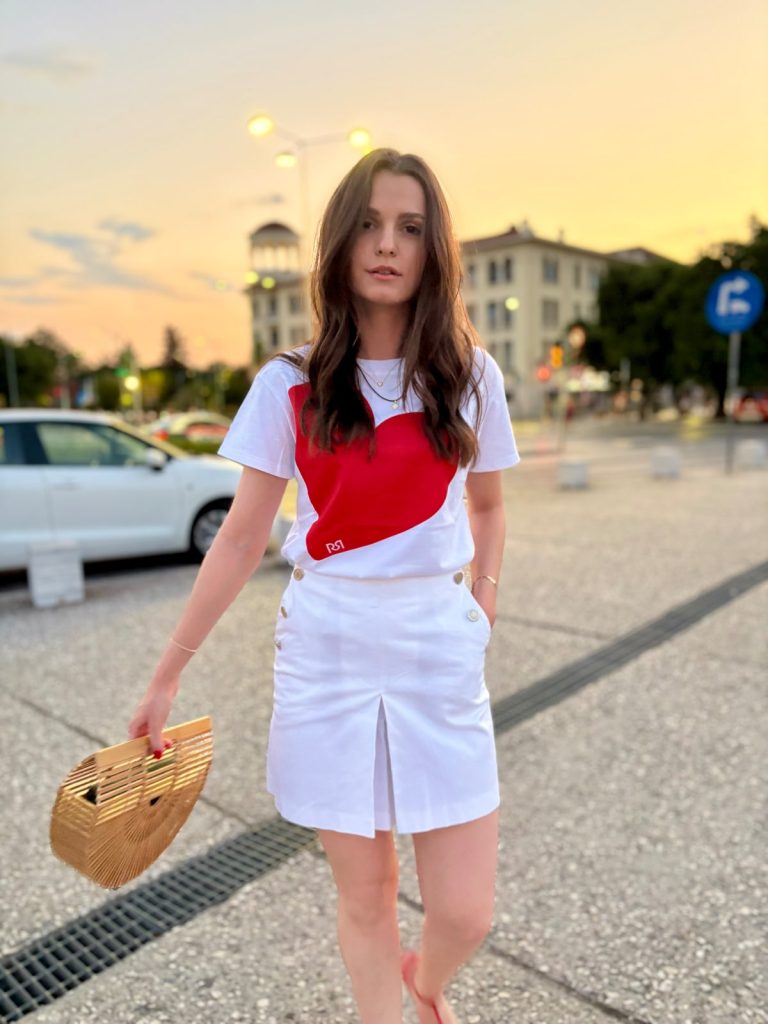 Λευκή μίνι φούστα Rinascimento
